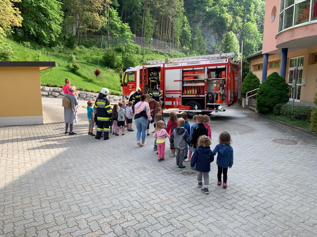 Kindergartenräumungsübung in Unterburg